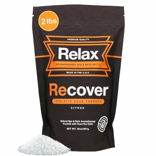 Relax Spa & Bath, Epsom & Dead Sea Salts, Aromatherapy Bath Salts for Hot Tub, Bath, or Spa, Infused with Magnesium, Recover Athletic Soak Therapy