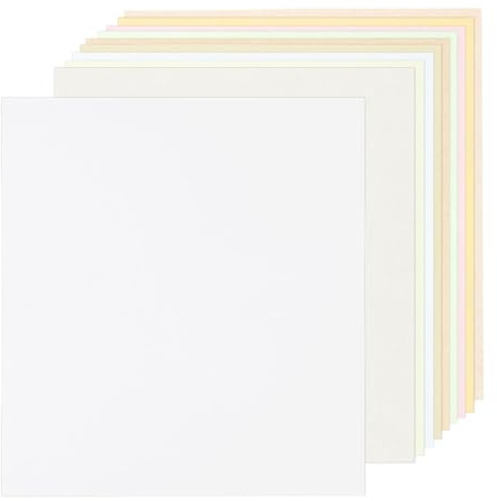Rebower 20 Sheets Parchment Paper Aged Look Stationery 200GSM Vintage Paper Sheet, [for Certificate, Invitation, Envelope] - 8.5 x 11 Inch / 10 Assorted Color