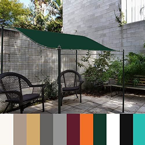 Pali per vela ombreggiante, 3 x 3,5 m, protezione solare, per esterni, giardino, patio, tenda parasole permeabile all'aria, per feste in cortile, verde scuro