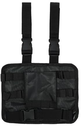 Tool Belt Pouch for Men Tool Holster Bag with Adjustable Detachable Nylon Belt Clip Small Work Pouch Leg Bag for Carpenters Frame Builders Gardeners Electricians Roofers Craftsmen (Black)