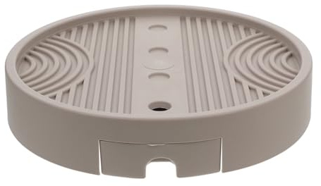Hemobllo Plateau De Jardinière Rond avec roulettes Support pour Pots De Fleurs avec roulettes Récupérateur d'eau Amovible Bac D'Égouttage pour Plantes Décoration Intérieure Et Extérieure