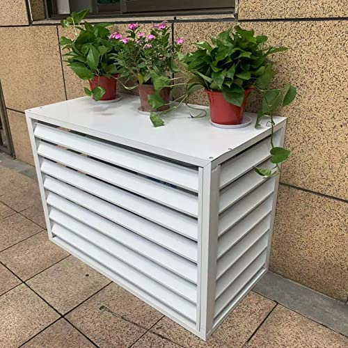 Air Conditioner Fence Screen, Outdoor Air Conditioning Unit Covers, Hide Air Con, Outdoor Plant Display Rack Storage Shelf, Outdoor Condenser Protective Cover Prevents Foliage Wee