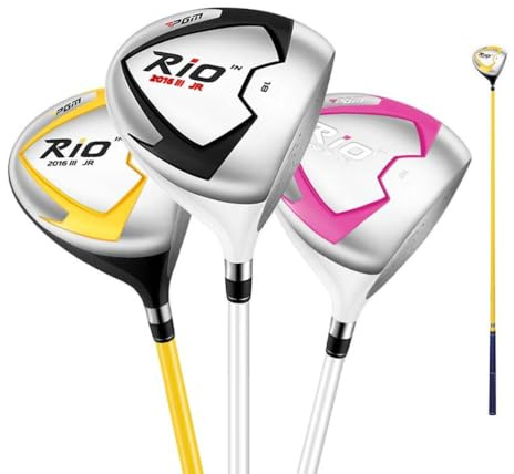 #1 Wood Club Right Handed Junior Golf Drivers Loft 38degree Kids Boys Girls Golf Practice Pole for Young Golfers with Golf Headcover (age 9-12,black)
