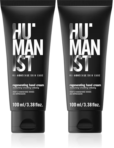 HUMANIST – Crema Rigenerante per le Mani da Uomo – Idrata – Leviga – Nutre – Burro di Karité, Olio di Semi di Cotone, Olio di Soia, Vitamina E – 100 ml (Confezione da 2)