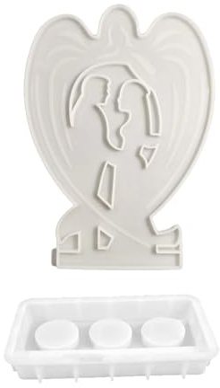 Stampo in silicone per candelabri in gesso con base a forma di cuore stampi ornamenti decorazioni per la casa stampo artigianale a forma di cuore