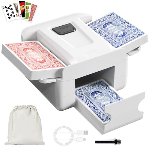 Easymaidi Kartenmischmaschine, Automatischer Kartenmischer für 1–2 Decks