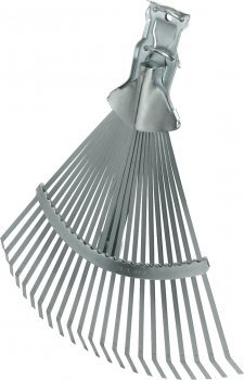 Triuso Fächerbesen Profi ohne Stiel 22 flache Zinken- B=30-48cm Laubbesen Rechen Laubrechen Drahtbesen