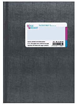 König & Ebhardt König und Ebhardt König & Ebhardt 861522299 Geschäftsbuch (A5, kariert, 80g/m², 96 Blatt Fadenheftung mit Seitenzahl)