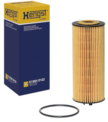 HENGST - Ölfilter E155H D122 - Öl-Filtereinsatz für KFZ | Hochwertiger Motorölfilter für KFZ mit Otto- oder Dieselmotor - Robuster Ölfilter mit hoher Schmutzaufnahmefähigkeit