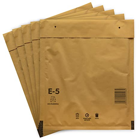 1000 Versandtaschen Luftpolsterumschläge haftklebend Luftpolsterversandtaschen Luftpolstertaschen Gr. E/5 E5 braun (240mm x 275mm) Umschläge gepolstert Polsterumschlag Taschen