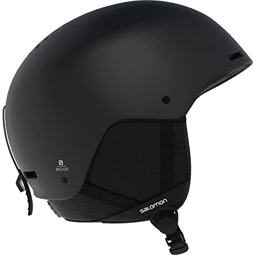 SALOMON Men's Ski and Snowboard Helmet ABS Shell EPS 4D Liner Head Circumference 56 59 cm Brigade, Black, M 56-59 UK