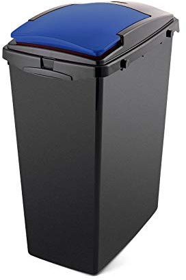 Addis Plastic 40Lt Waste Recycle Bin with Lid (Blue)