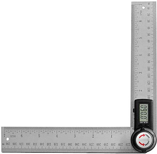 Digital Angle Finder Lineal Winkelmesser,LCD-Display Digital Angle Gauge,Edelstahl-Lineal Für Holzbearbeitung,Reparatur,Bau,DIY (7 Zoll)