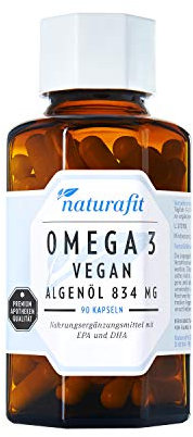naturafit Omega 3 vegan Algenöl 834 mg Kapseln, 90 St. Kapseln