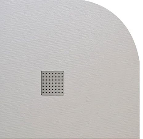 PLATO DE DUCHA RESINA SEMICIRCULAR (80 X 80, ANTRACITA)