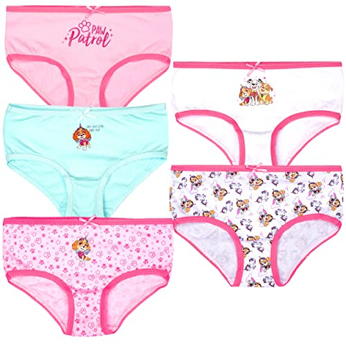 Paw Patrol - Confezione Multipla di Biancheria Intima - Pantaloni da 5 Pezzi - Pantaloni in Cotone 100% - varietà di Design dei Personaggi