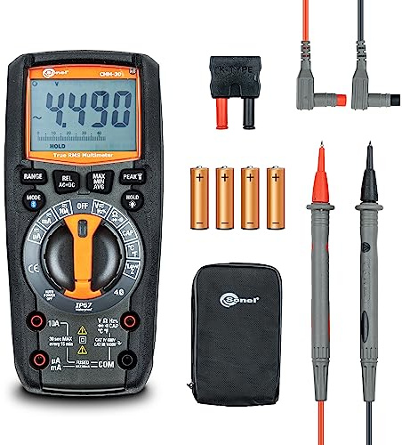 SONEL CMM-30 Multimetre Numerique Professionnel avec Bluetooth, Voltmètre AC/DC, Mesure de Température, Capacité, Fréquence et Fonction PEAK HOLD - Écran 6000 Chiffres