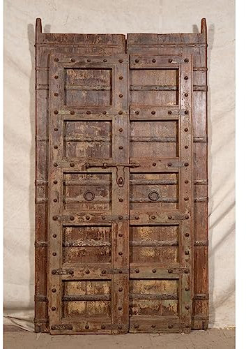Biscottini Puertas interiores de madera Puerta doble 213 x 13 x 120 cm | Puerta de interior y exterior | Puerta de madera de estilo antiguo