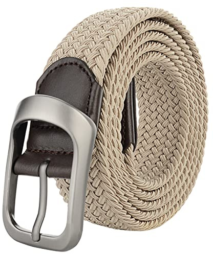 Drizzte Gürtel Herren Übergröße 110-180cm Männer Arbeits Elastischer Stretchgürtel Stoffgürtel Schwarz