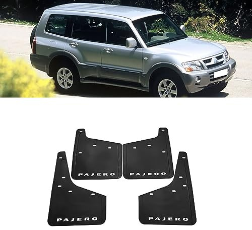 CoRser 4 Pezzi Auto Gomma Parafanghi, per Mitsubishi Pajero 2004-2021 Anteriori e Posteriori Paraspruzzi Impermeabile Splash Protezione Completa Accessori