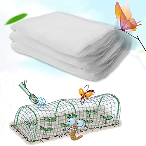 Filet Anti Insectes Jardin, Filet de Protection Contre Les ​Oiseaux,Plantes Maille de Croissance Tunnel Filet Fine,pour la Protection des Fleurs,Graines et Fruits,8x8m