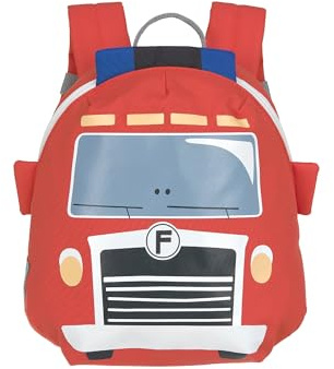 LÄSSIG Petit sac à dos pour enfants pour la crèche Sac à dos avec sangle de poitrine, 20 x 9.5 x 24 cm, 3,5 L/Tiny Backpack Fire Engine