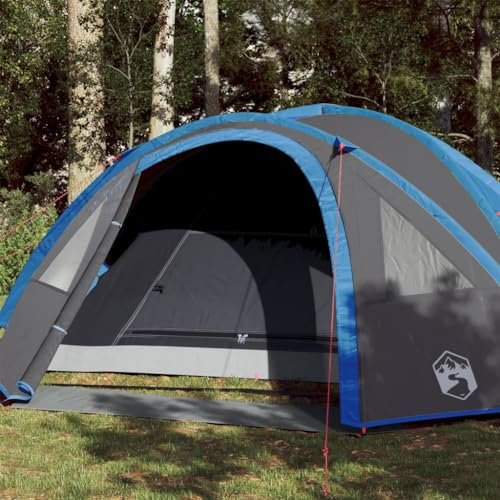 Annlera Zelt Blau Campingzelt für 4 Personen Wasserdicht Winddicht Kuppelzelt Hauszelt 4 Personen Camping Tent 300x250x132 cm