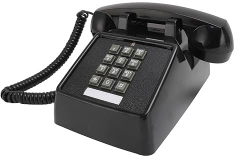 Téléphone Filaire Rétro, Téléphone Fixe avec Commandes de Volume de Sonnerie Mécaniques, Téléphone Filaire Classique, Téléphones de Bureau, Téléphone de Bureau Analogique Vintage