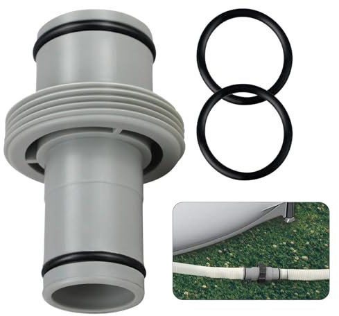 Raccord de tuyau en T – Adaptateur de tuyau de pompe de filtre à sable, raccord de tuyau de piscine | Adaptateur de joint droit de rechange pour pompes de piscine gonflables, PP