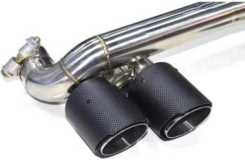 ZFZFC Endstuck Auspuff für BMW F30 F31 320i 330i F33 F34 428i 420i 425i M Sport, Auspuffblenden Edelstahl Auto Endstück Endschalldämpfer Spitze Endrohrblende,A Carbon Fiber Look 54mm