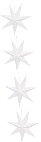 Alipis 4stücke Faltbarer Papierstern Lampenschirm Für Weihnachtsdeko Hängelampe Im Klassischen Design Für Sanfte Beleuchtung Für Festliche Anlässe Und Einfache