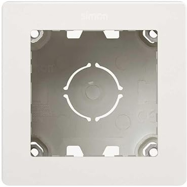 Caja de superficie para 1 elemento, serie 270, diseño moderno, ideal para instalaciones eléctricas en viviendas y oficinas.