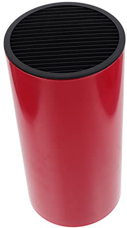 Amosfun Soporte Para Cuchillos De Cocina Rojo Bloque Compacto Con Orificio Anti-humedad Organizador Múltiple Para Almacenamiento Doméstico y Restaurante