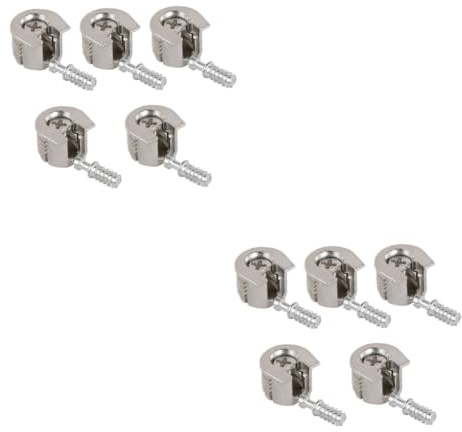 ULTECHNOVO 10pcs Furniture Connectors Shelf for Cabinets Wardrobes Fasteners for Furniture Stability Easy to Install Silver Plated Finish