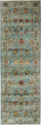 Nain Trading Ziegler Design 82x252 Handgeknüpft Modern Orientteppich Designteppich Läufer Teppich Wolle Pakistan