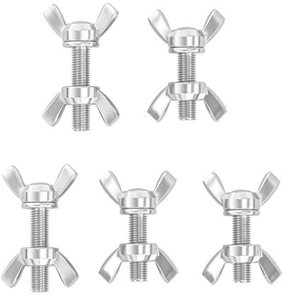 Tuercas de mariposa, tuercas de mariposa, 5 piezas M8*10~150 mm, tornillos de mariposa de doble cabeza, pernos de mariposa de acero inoxidable, sujetadores de apriete manual for herramientas de bricol