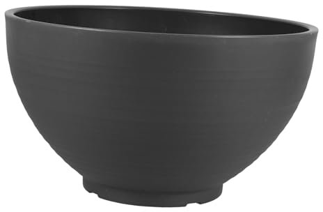 SEWOART Maceta Hidropónica De Resina Forma De Flor De Loto para Plantas Acuáticas, Interior y Exterior, Cuenco Redondo De 30 Cm Color Gris Oscuro, Maceta Decorativa para Cultivo Hidropónico