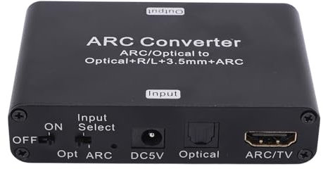 Estrattore Audio ARC HDMI, Convertitore 192kHz in Analogico Convertitore Audio Stereo da 3,5 Mm L/R, Supporta L'uscita L/R Ottica ARC, Compatibile con PC TV