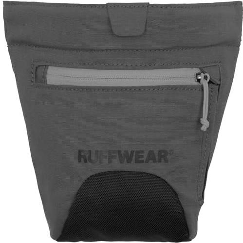 Ruffwear Treat Trader Dog Treat Pouch, Hands-Free Waist-Worn, One-Handed Magnetic Closure, Belt (30-48 in) or Clip, Waterproof Food-Grade Lining, Zippered Pocket, Clicker Loop, Blue Pool, Granite Gray