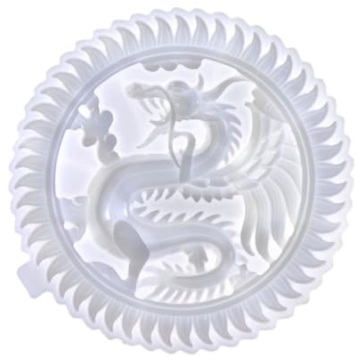 TOKIDNY Moule Silicone pour Décoration Dragon Relief Plaque Flexible Réutilisable pour Moulage Résine Époxy DIY Antiadhérent