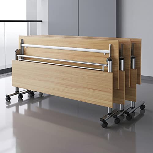 Zusammenklappbarer Besprechungstisch 3er-Set mit feststellbaren Rädern, Flip-Top-Design für einfache Lagerung, ideal für Konferenzen, Schulungsräume und Klassenzimmer