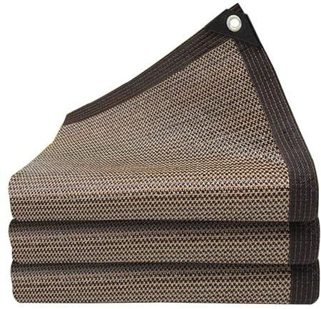 90% taux d'ombrage Filet D'ombrage Brun Tissu D'ombrage Avec œillets Toile D'ombrage Piscine Voile D'ombrage pour Extérieur Terrasse Pergola Balcon Serre 1x2m 2x3.0m 3x4m 4x5m 5x6m 6x7m(3x7m)