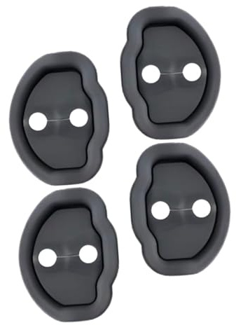 HOODANCOS 4 pièces Couvre Serrure de Porte Silicone Résistant Rouille pour Voiture Model Protection Antichoc et Antirayures Kit Facile à Installer