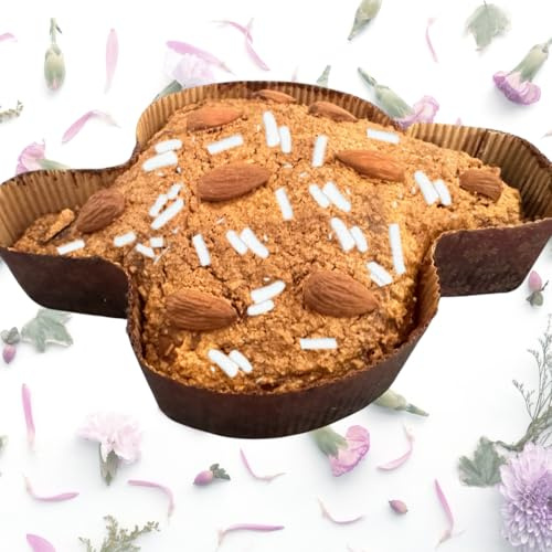 Colomba Vegana Artigianale 2026 | Classica o al Cioccolato | Dolce Pasquale Plant-Based Senza Burro, Latte e Uova (350/400 grammi, Classica: Mandorle e Arancia Candita)