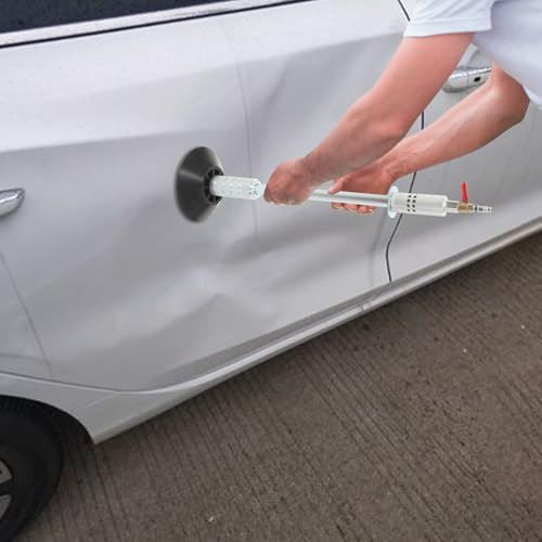 Tousuarsi Herramienta de extracción de abolladuras de acero con ventosa con 3 ventosas, potente martillo neumático para la reparación de abolladuras en el coche, herramienta de abultamiento para