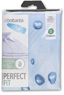 Brabantia 317422 Ice Water Ironing Board Cover with 2 mm Foam, L 135 x W 45 cm, Size D