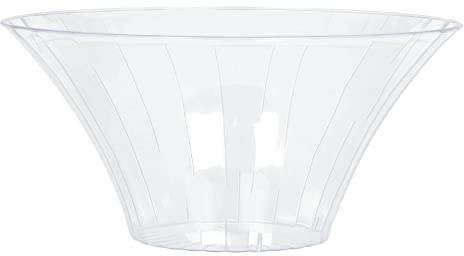 Amscan 437881-86 Flared Plastic Bowl, Clear, Medium