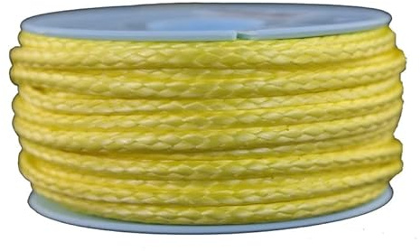Gepotex Dyneema Corde tressée en Dyneema Jaune Diamètre 3 mm 15 m