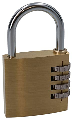 50mm Brass Combination Padlock/Lock/Security Shed Garage Door TE563