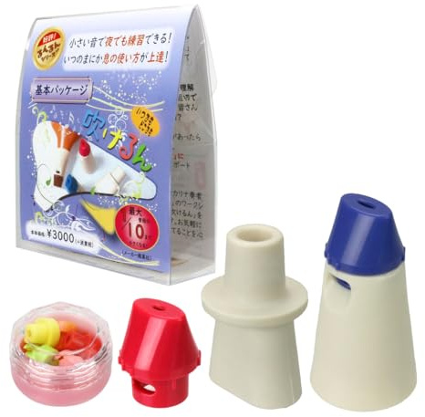 Mr.Mute Basic Package: World-first muting equipment for ocarinas, capable of controlling breath pressure + Adapter. Possible to use on most of ocarinas.